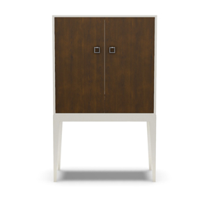 Details Bar Cabinet with Wood Back Panel