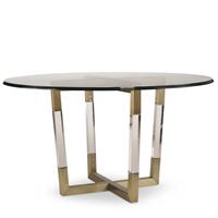 Details Metal/Acrylic Dining Table Base For Glass Top