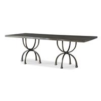 108" Guan Slab Dining Table - Mottled Bronze Base
