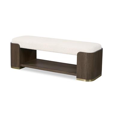 Carino Upholstered Bench - Cocoa