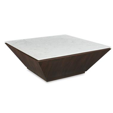 Compositions Cocktail Table with Marble Top