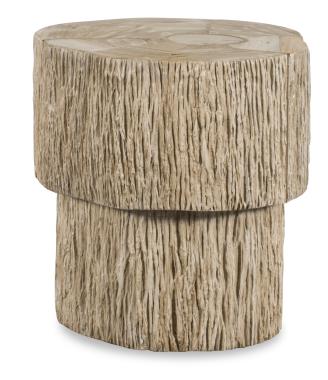 Elan Petrified Wood Accent Table - Light